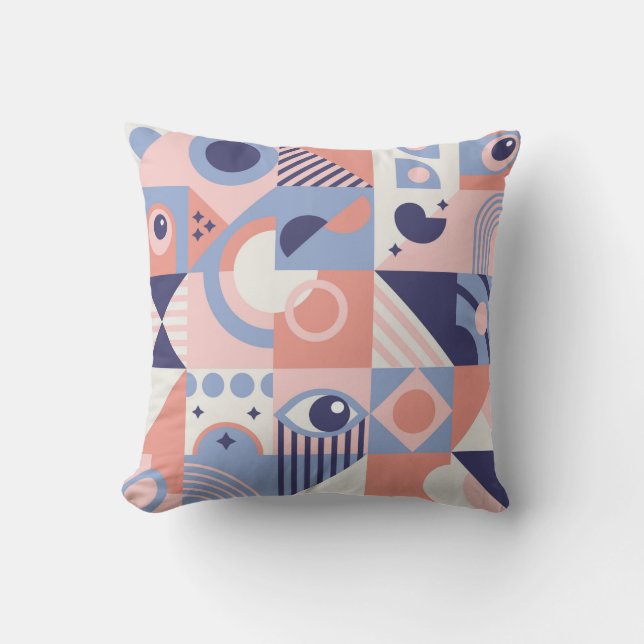 Square Geometric Shapes Background. Aesthetics in  Kudde (Framsida)