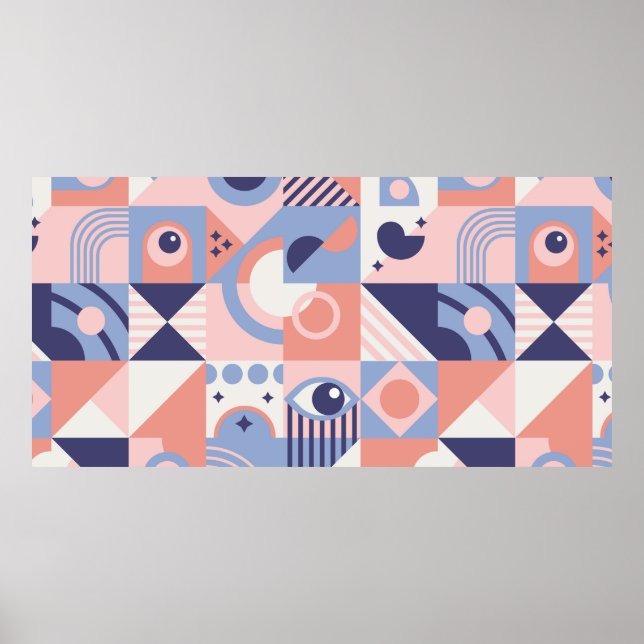 Square Geometric Shapes Background. Aesthetics in  Poster (Framsidan)