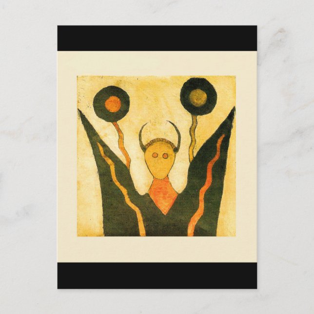 Square Hand Drum Native American Ceremonial Vykort (Framsida)