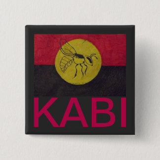 SQUARE KABI KABVAI BADGE - CRIMSON BOTTERING. KNAPP