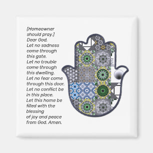 Square Khamsa Hand Magnet 2 Ägare