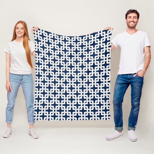 Square Knot Mönster Fleece Blanket (På plats)