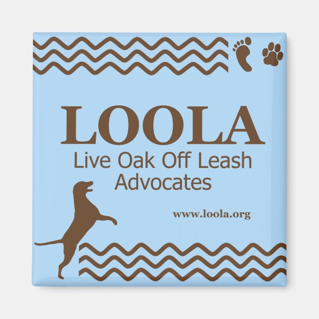 Square LOOLAorg Metall Magnet (Framsidan)