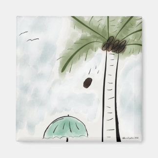 Square Magnet-Coconut Woes Magnet