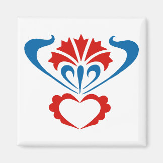 Square Magnet with Slovenska Ornamental Motif