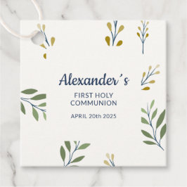 Square Märkre - Anpassningsbar Communion Botanical Gåvor Etiketter