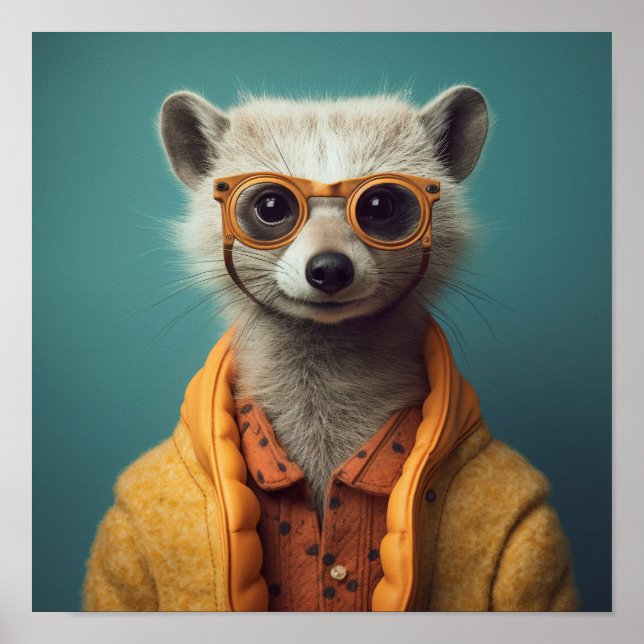 Square "Marvelous Meerkat" Poster (Framsidan)