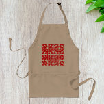 Square Mesh Apron Förkläde<br><div class="desc">En vacker designer mönster av ett kvadratiskt nät. Utformningen av kvadratiska maskor är effektiv och ligger i färg-rött. Tittar vid kvadratiska maskor dras du nästan in i den. Den här nätmaskan ser underbar ut på den här plattan. Perfekt för dig själv eller som gåva</div>