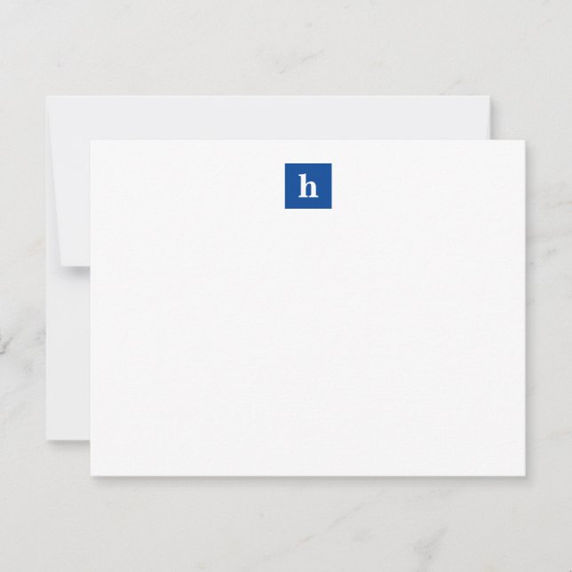 Square Monogram Anteckningskort (Framsida)