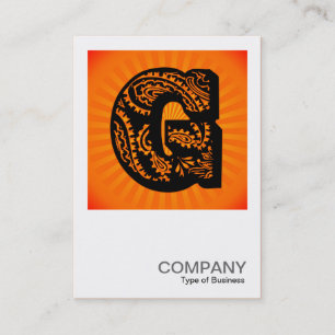 Square Monogram - Paisley Sunburst - G Visitkort