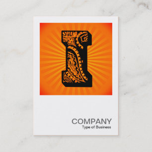 Square Monogram - Paisley Sunburst - I Visitkort