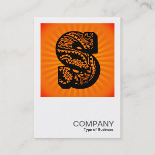 Square Monogram - Paisley Sunburst - S Visitkort