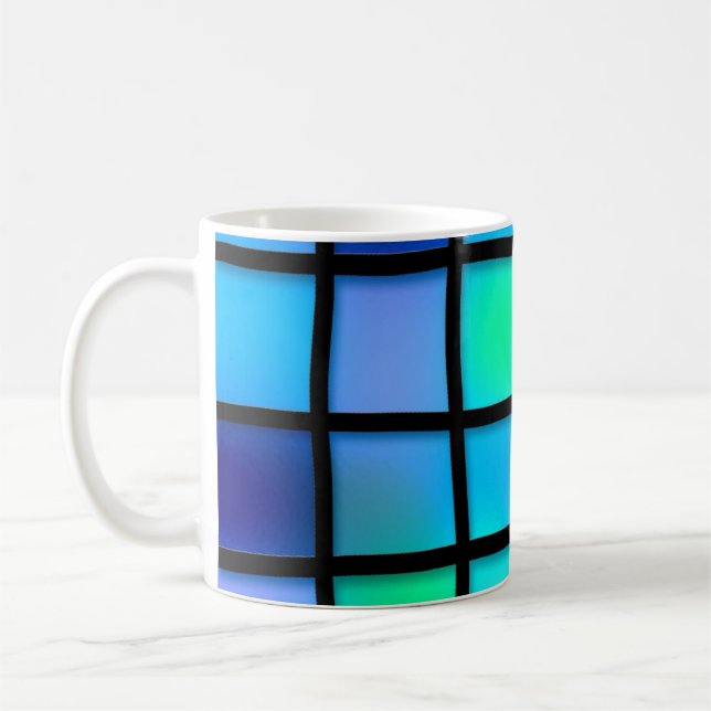 Square Mönster Kaffemugg (Vänster)