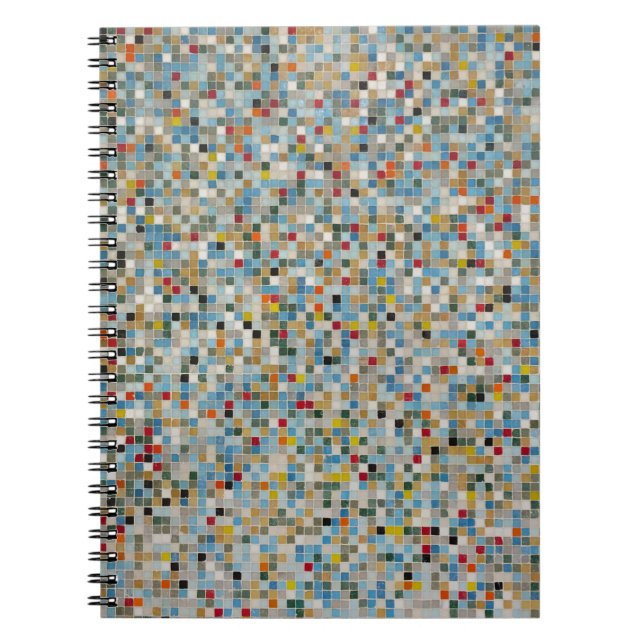 Square Mosaic Multi-färgad Tile Mönster (foto) Anteckningsbok (Framsidan)