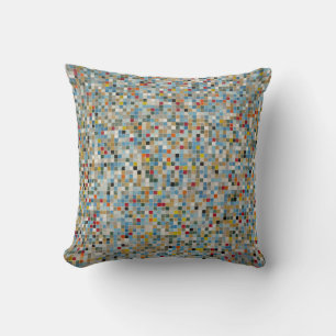 Square Mosaic Multi-färgad Tile Mönster (foto) Kudde
