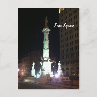 Square på natten vykort