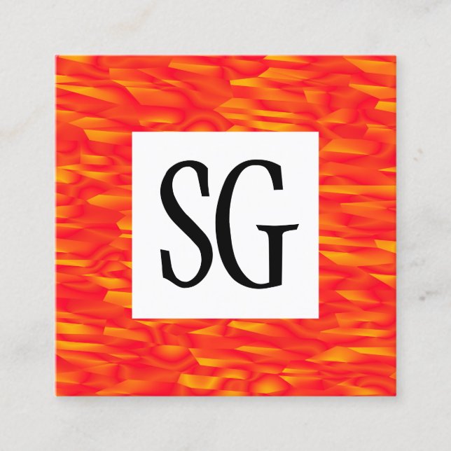 Square Panel - Initialer - 080716(011) Fyrkantigt Visitkort (Framsida)