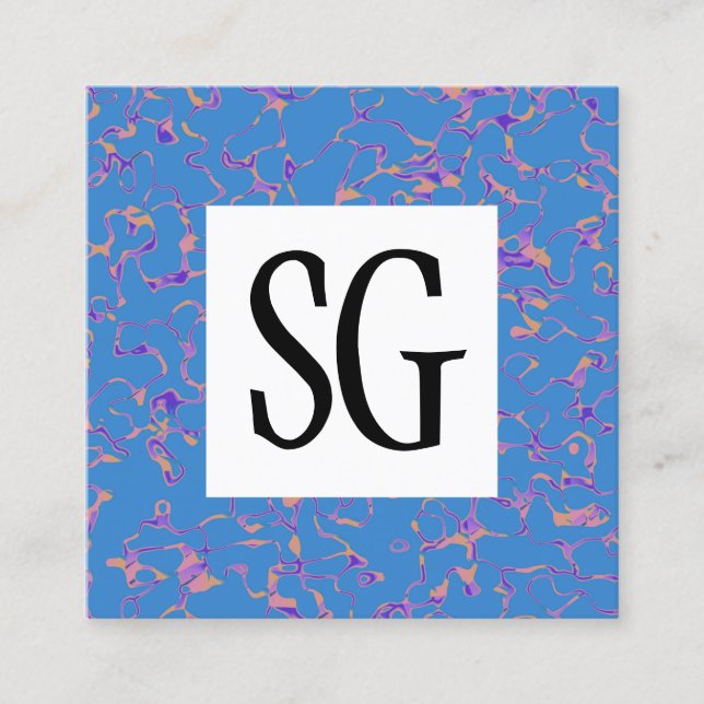 Square Panel - Initialer - 080716(1) Fyrkantigt Visitkort (Framsida)