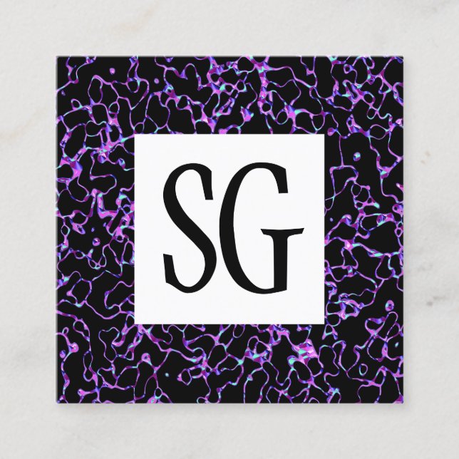 Square Panel - Initialer - 080716(3) Fyrkantigt Visitkort (Framsida)