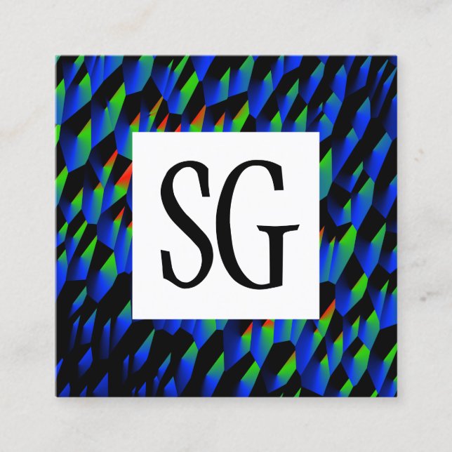 Square Panel - Initialer - 190716(03) Fyrkantigt Visitkort (Framsida)