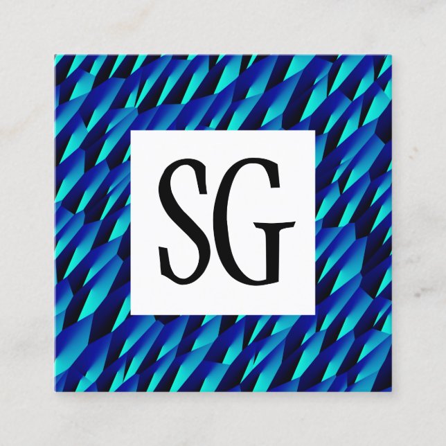 Square Panel - Initialer - 190716(05) Fyrkantigt Visitkort (Framsida)