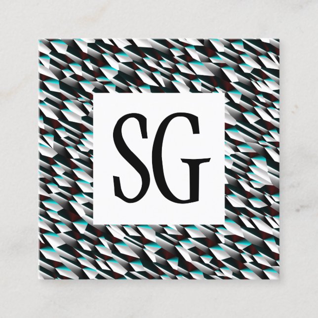 Square Panel - Initialer - 190716(06) Fyrkantigt Visitkort (Framsida)