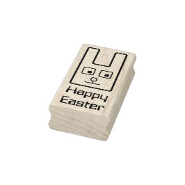 Square Påskhare Rubber Frimärke Stämpel