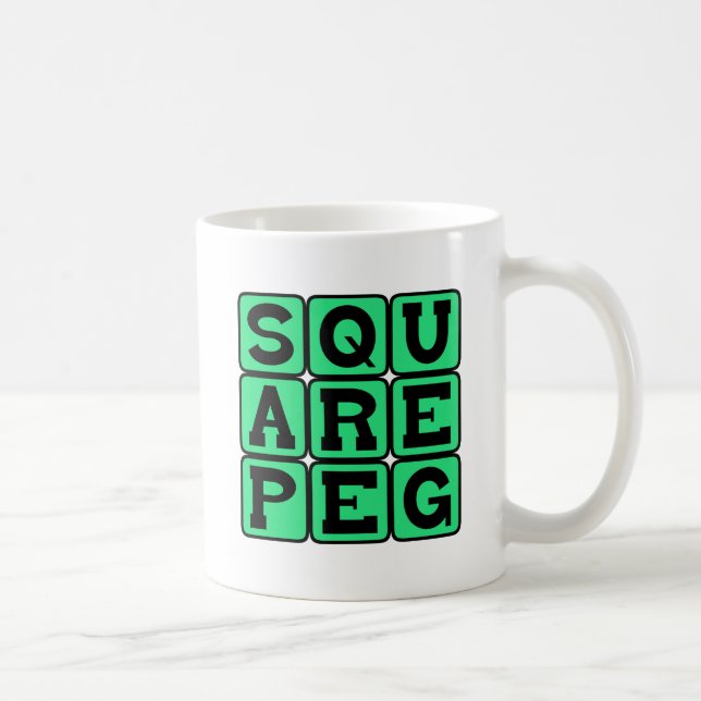 Square Peg in a Round Hål Kaffemugg (Höger)