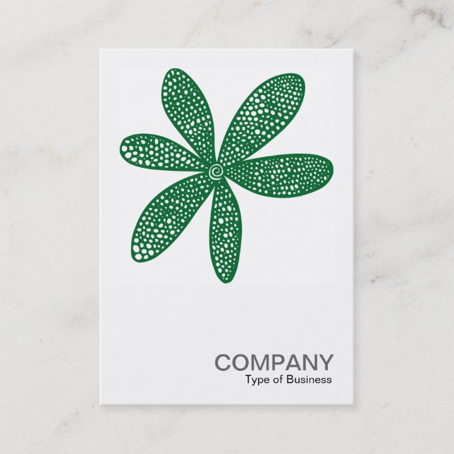 Square Photo 0213 - Söt Flower - Forest Grönt Visitkort (Framsida)