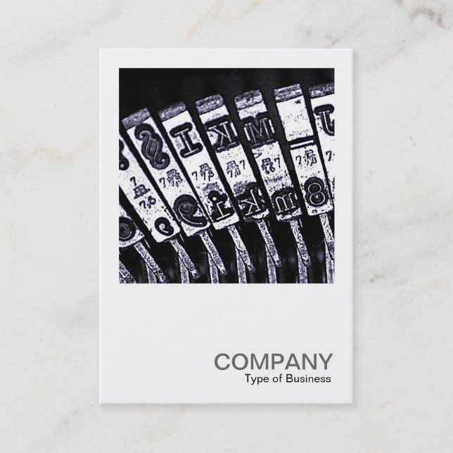 Square Photo 0241 - Typewriter Visitkort (Framsida)