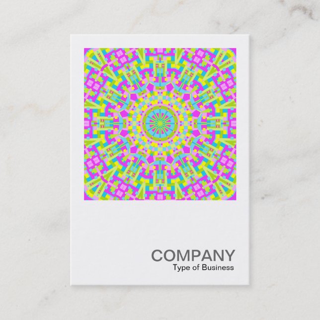 Square Photo 0270 - Colorful Kaleidoscope Visitkort (Framsida)
