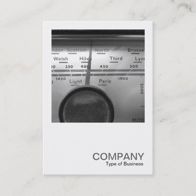 Square Photo 0328 - Old UK Radio Dial Visitkort (Framsida)
