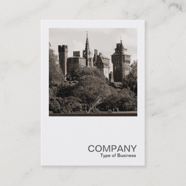 Square Photo 0347 - Cardiff Castle II - Sepia Visitkort (Framsida)