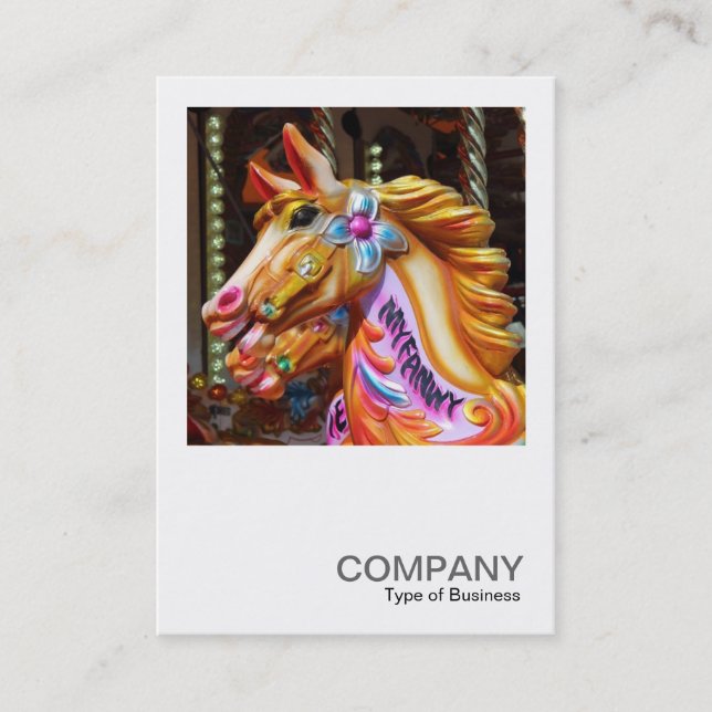 Square Photo 0440 - Merry-go-Round Horse Visitkort (Framsida)