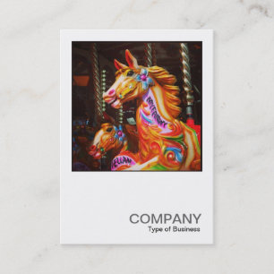 Square Photo 0441 - Merry-go-Round Horses Visitkort