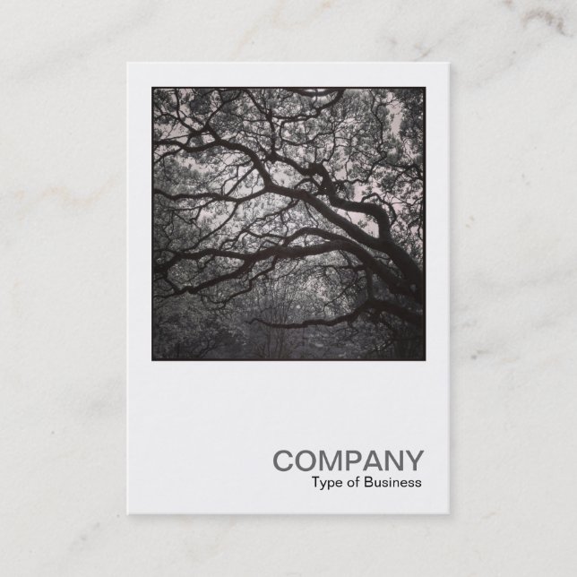 Square Photo 0462 - Magnolia Träd i Blommar 01 Visitkort (Framsida)