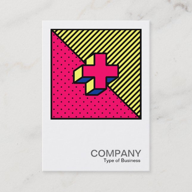 Square Photo 0598 - Neo-Memphis Stil Kor Visitkort (Framsida)