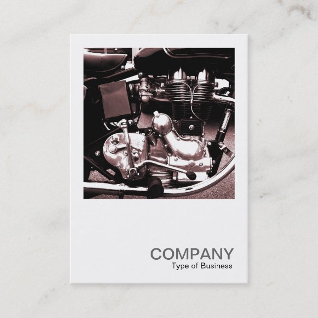 Square Photo 059 - Classic Motorcycle Engine Visitkort (Framsida)