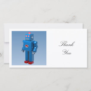 Square Photo - Blue Robot Tack Kort
