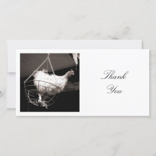 Square Photo - Chicken i Basket Tack Kort
