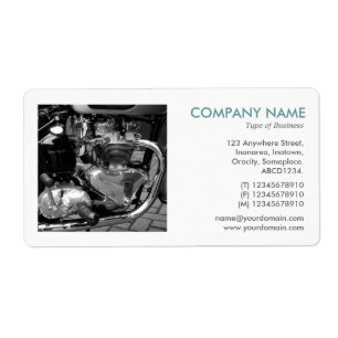 Square Photo - Classic Motorcycle Engine Fraktsedel