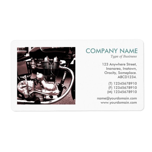 Square Photo - Classic Motorcycle Engine II Fraktsedel (Framsidan)