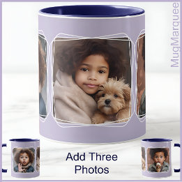 Square Photo Collage Modern Lilac C123 Mamma Mor Mugg