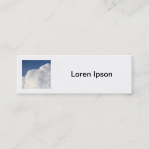 Square Photo - Cumulus Cloud Mini Visitkort