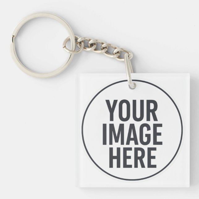 Square Photo Memory Keychain for Daily Use (Framsidan)