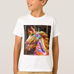 Square Photo - Merry-go-round Horses T Shirt