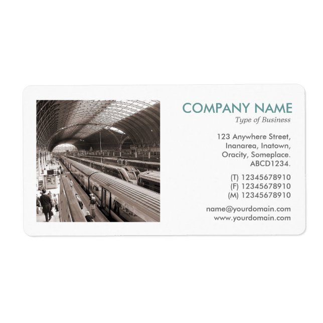 Square Photo - Paddington Station London Fraktsedel (Framsidan)