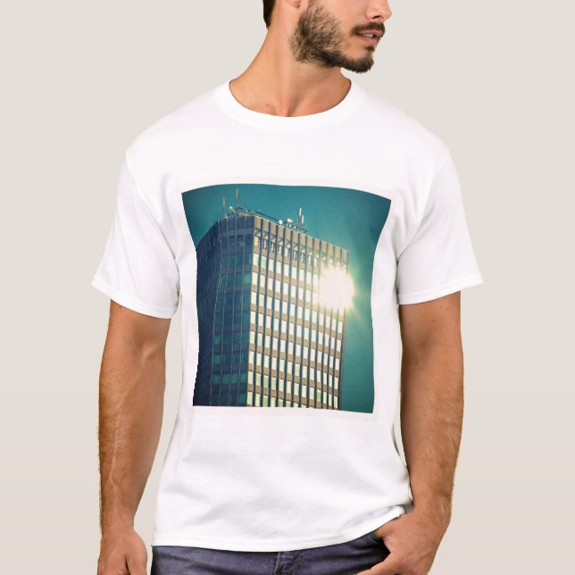 Square Photo - Sol på ett Byggnad T-shirt (Framsida)