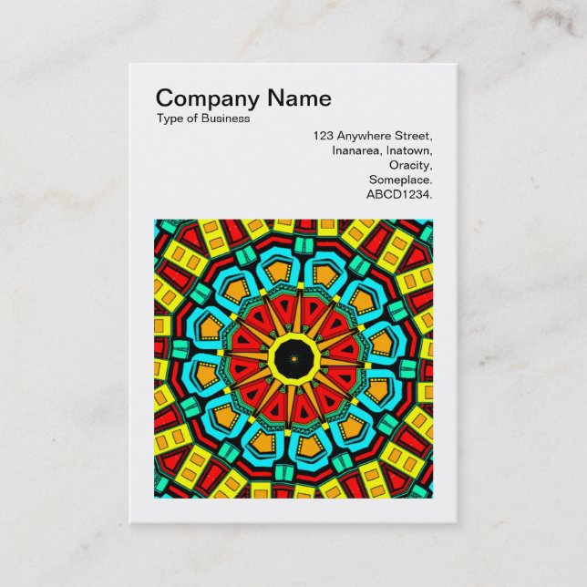 Square Photo (v3) - Abstrakt Kaleidoscope 04 Visitkort (Framsida)