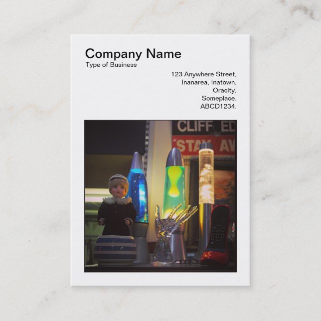 Square Photo (v3) - Flea Market Stilllife Visitkort (Framsida)